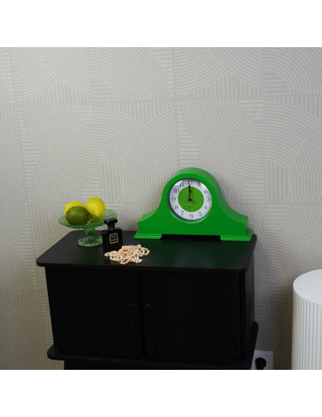 Horloge à poser néo-rétro pop 36 cm Plastique Vert Mantel 