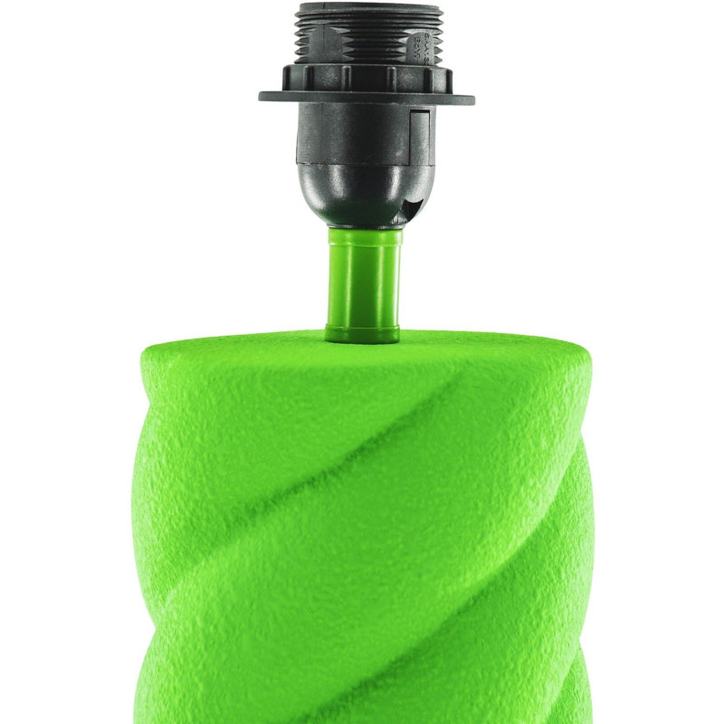 Pied de Lampe à poser torsadé Pop Hauteur 28 cm Céramique Vert fluo Neon 