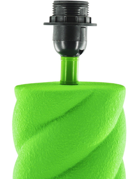 Pied de Lampe à poser torsadé Pop Hauteur 28 cm Céramique Vert fluo Neon 