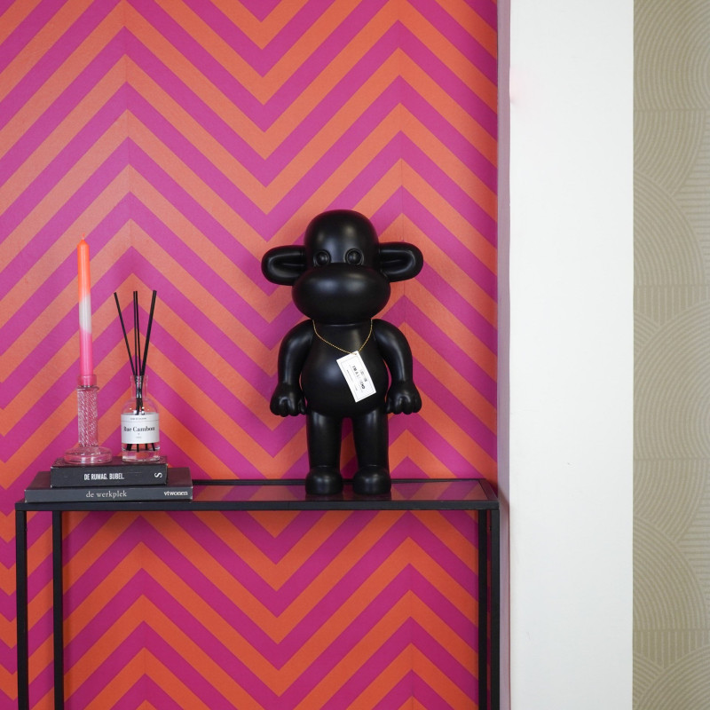 Grande Statue déco Singe Pop dopamine Hauteur 50 cm Résine Noir The Legend 