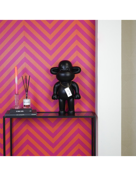 Grande Statue déco Singe Pop dopamine Hauteur 50 cm Résine Noir The Legend 