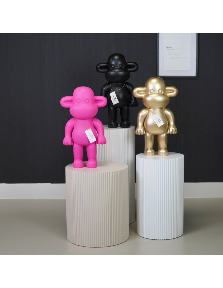 Grande Statue déco Singe Pop dopamine Hauteur 50 cm Résine Noir The Legend 