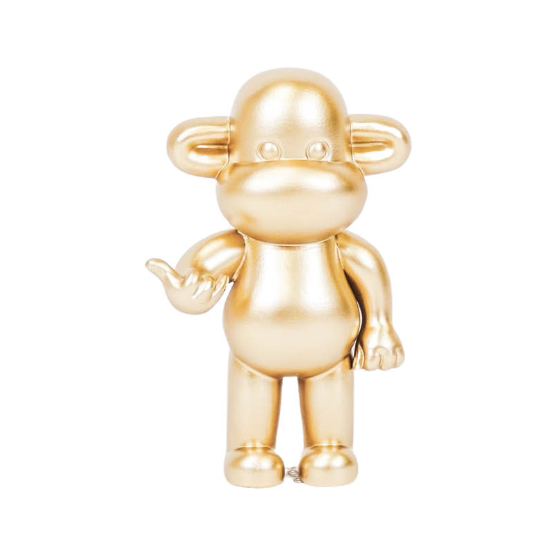 Statuette déco Singe Loose dopamine Hauteur 19 cm Résine Doré The Legend 