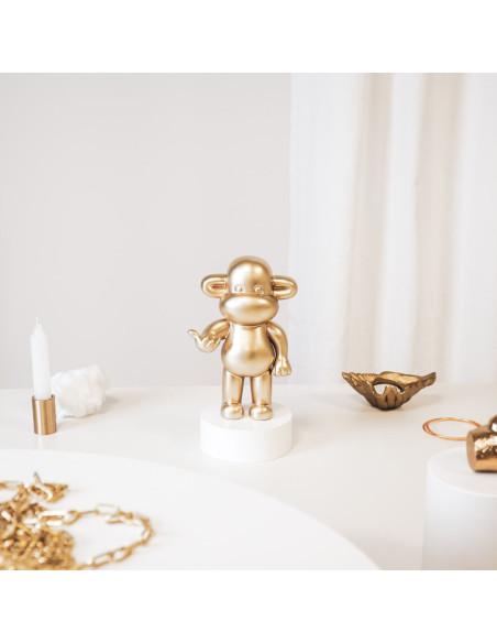 Statuette déco Singe Loose dopamine Hauteur 19 cm Résine Doré The Legend 