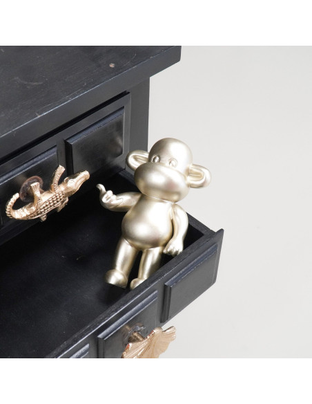 Statuette déco Singe Loose dopamine Hauteur 19 cm Résine Doré The Legend 