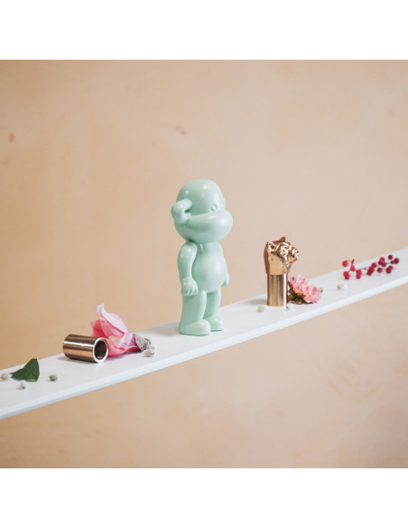 Statuette déco Singe Pop dopamine Hauteur 19 cm Résine Vert menthe The Legend 