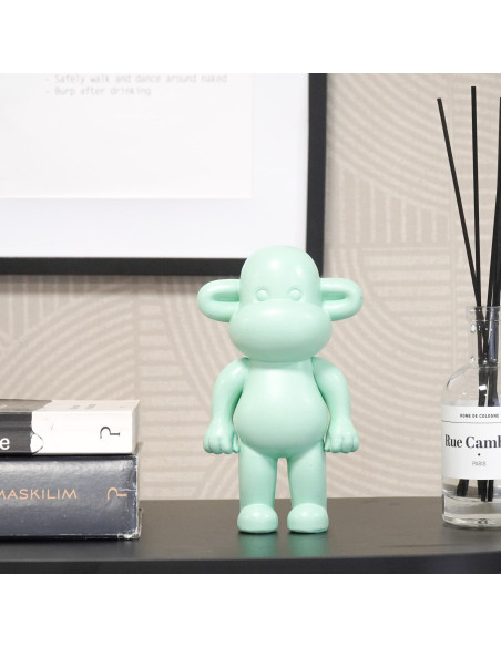 Statuette déco Singe Pop dopamine Hauteur 19 cm Résine Vert menthe The Legend 