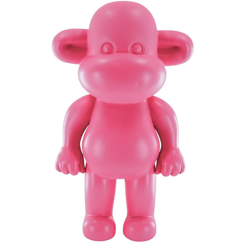 Statuette déco Singe Pop dopamine Hauteur 19 cm Résine Rose The Legend 
