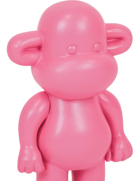 Statuette déco Singe Pop dopamine Hauteur 19 cm Résine Rose The Legend 