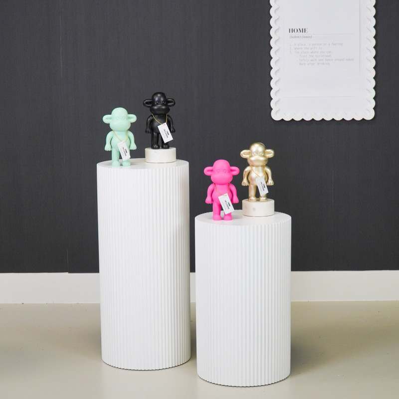 Statuette déco Singe Pop dopamine Hauteur 19 cm Résine Rose The Legend 