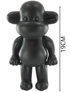 Statuette déco Singe Pop dopamine Hauteur 19 cm Résine Noir The Legend 