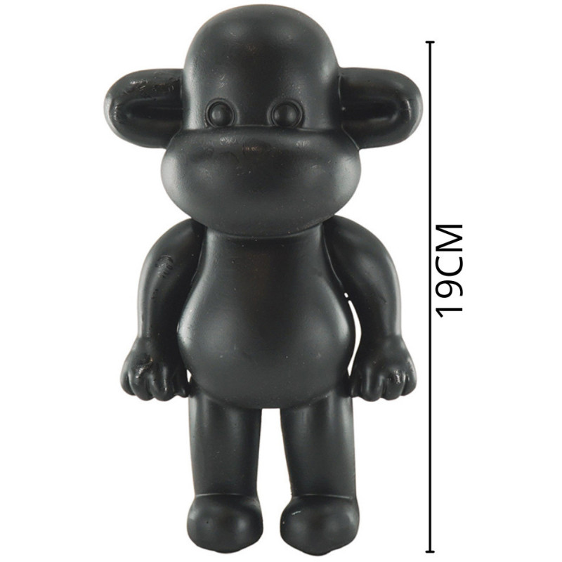 Statuette déco Singe Pop dopamine Hauteur 19 cm Résine Noir The Legend 