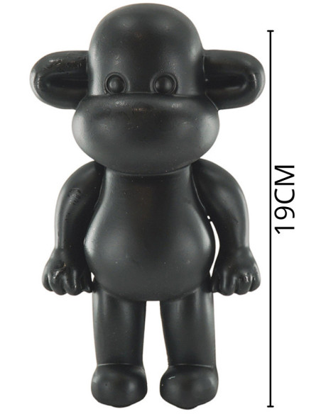 Statuette déco Singe Pop dopamine Hauteur 19 cm Résine Noir The Legend 