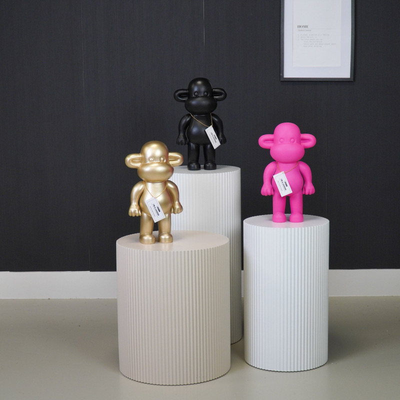 Statue déco Singe Pop dopamine Hauteur 35 cm Résine Noir The Legend 