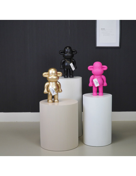 Statue déco Singe Pop dopamine Hauteur 35 cm Résine Noir The Legend 