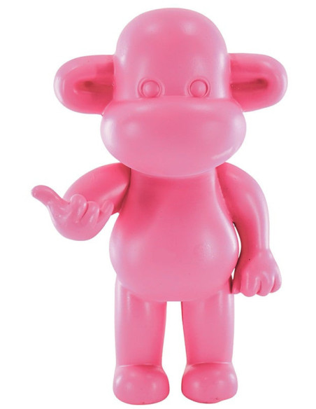 Statue déco Singe Loose dopamine Hauteur 35 cm Résine Rose The Legend 