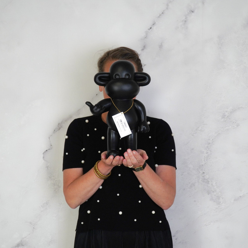 Statue déco Singe Loose dopamine Hauteur 35 cm Résine Noir The Legend 