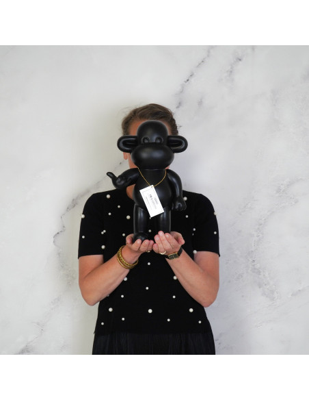 Statue déco Singe Loose dopamine Hauteur 35 cm Résine Noir The Legend 