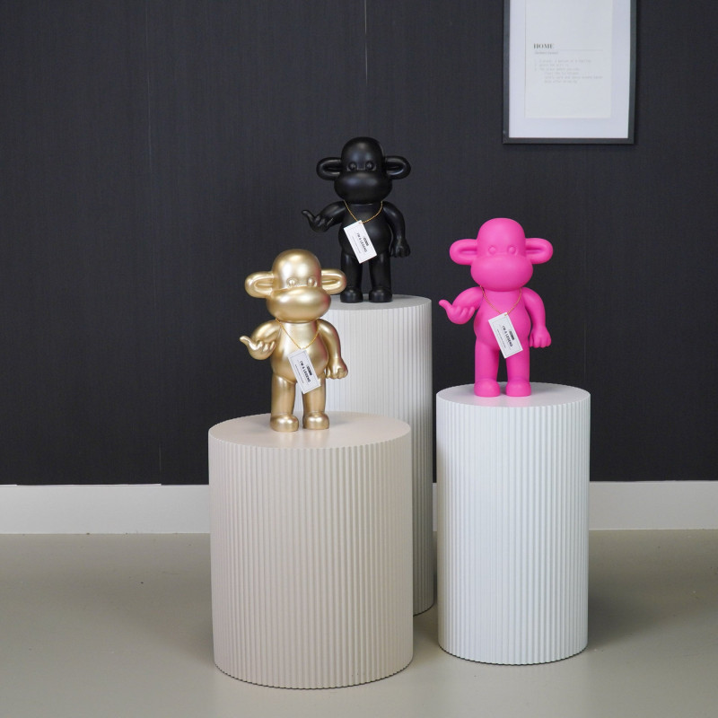 Statue déco Singe Loose dopamine Hauteur 35 cm Résine Noir The Legend 