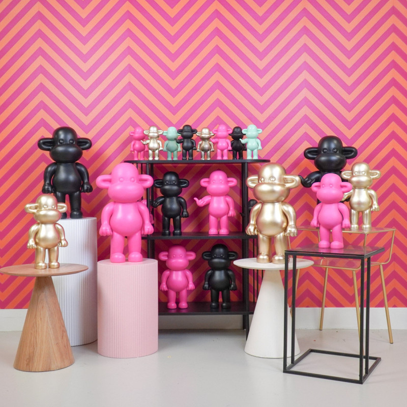 Statue déco Singe Loose dopamine Hauteur 35 cm Résine Noir The Legend 