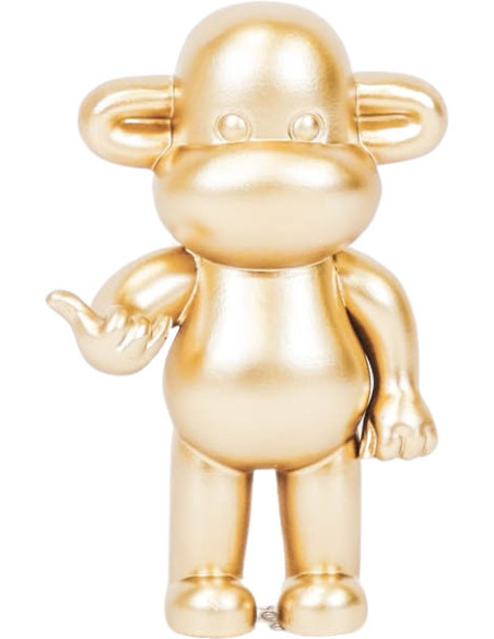 Statue déco Singe Loose dopamine Hauteur 35 cm Résine Doré The Legend 