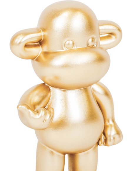 Statue déco Singe Loose dopamine Hauteur 35 cm Résine Doré The Legend 