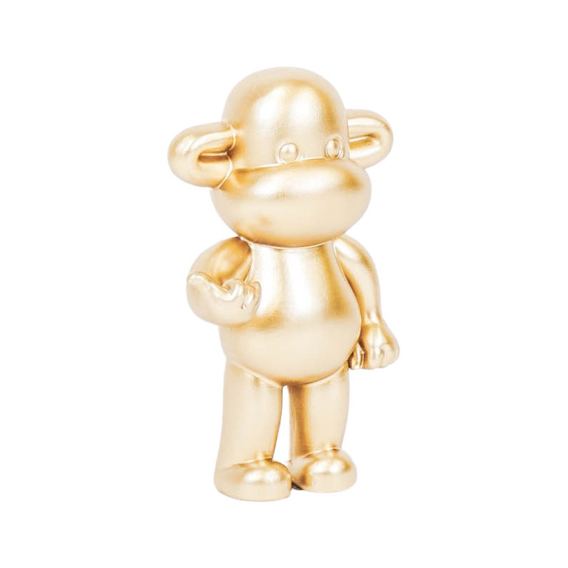 Statue déco Singe Loose dopamine Hauteur 35 cm Résine Doré The Legend 