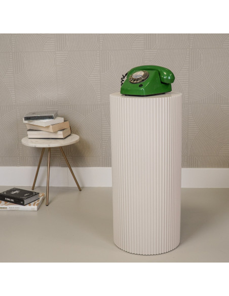 Sellette haute moderne Piédestal Cylindrique Hauteur 65 cm Bois MDF Sable Pillar 