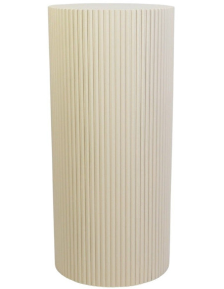 Sellette haute moderne Piédestal Cylindrique Hauteur 65 cm Bois MDF Sable Pillar 