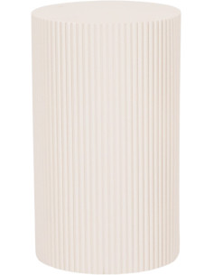 Table d'appoint moderne Piédestal Cylindrique Hauteur 54 cm Bois MDF Sable Pillar 