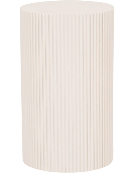 Table d'appoint moderne Piédestal Cylindrique Hauteur 54 cm Bois MDF Sable Pillar 