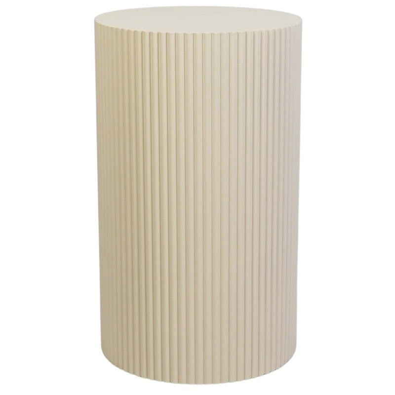 Table d'appoint moderne Piédestal Cylindrique Hauteur 54 cm Bois MDF Sable Pillar 