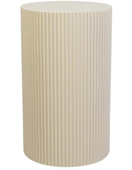 Table d'appoint moderne Piédestal Cylindrique Hauteur 54 cm Bois MDF Sable Pillar 