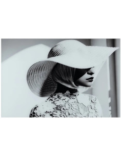 Grand Tableau mural impression sur verre Femme avec...