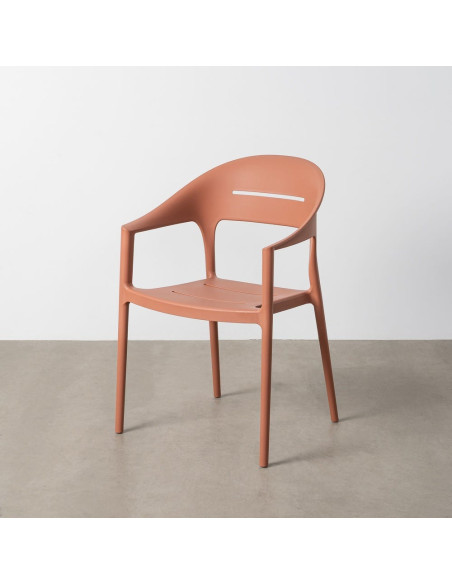 Lot de 2 Fauteuils de jardin design minimaliste Polypropylène Terracotta Luz 