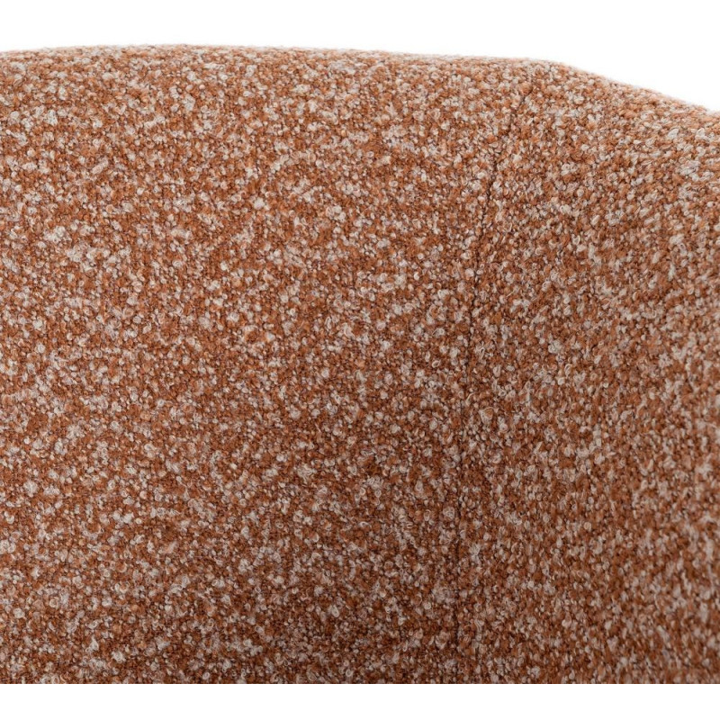 Fauteuil moderne cocooning Tissu Rose saumon Chiné Bois Pausa 