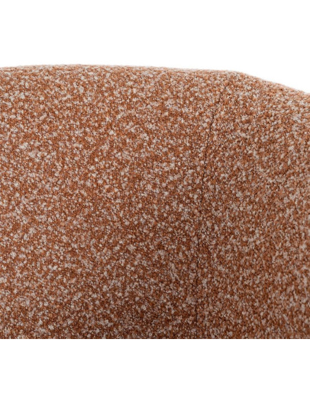 Fauteuil moderne cocooning Tissu Rose saumon Chiné Bois Pausa 