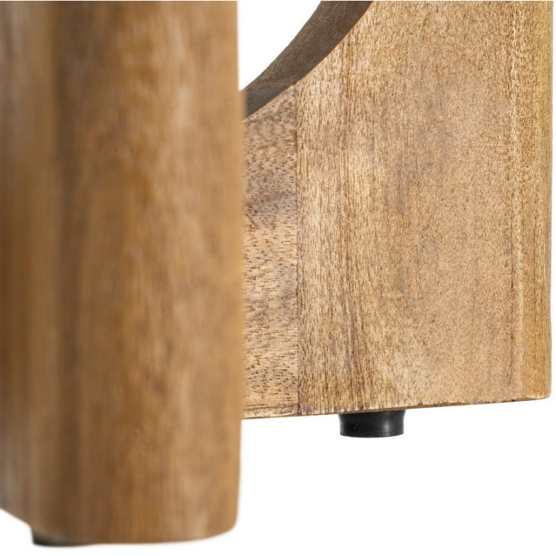 Table basse rétro chic Ronde 55 cm Bois de manguier Miel Calma 