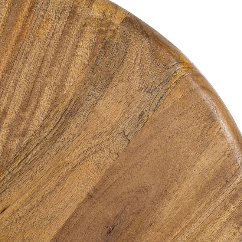 Table basse rétro chic Ronde 55 cm Bois de manguier Miel Calma 