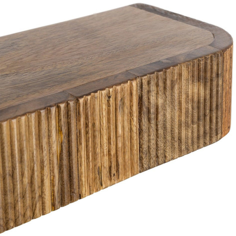 Console murale suspendue Arrondie 75 cm Bois de manguier Miel Savia 