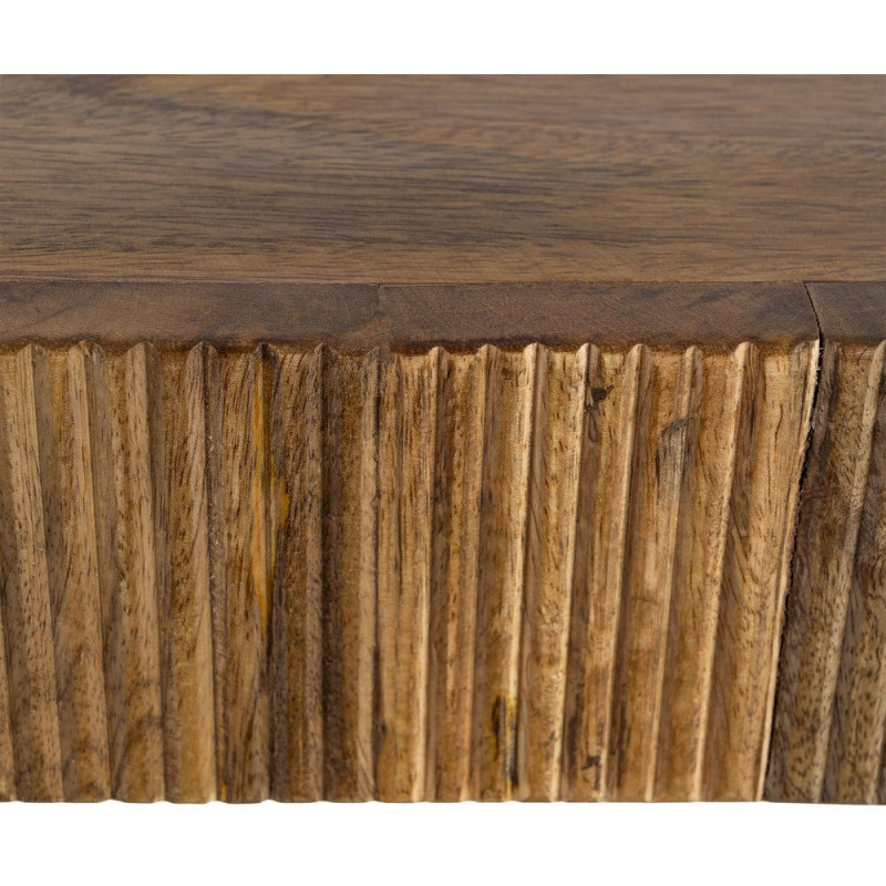 Console murale suspendue Arrondie 75 cm Bois de manguier Miel Savia 