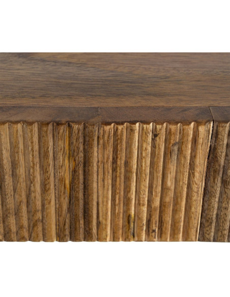 Console murale suspendue Arrondie 75 cm Bois de manguier Miel Savia 