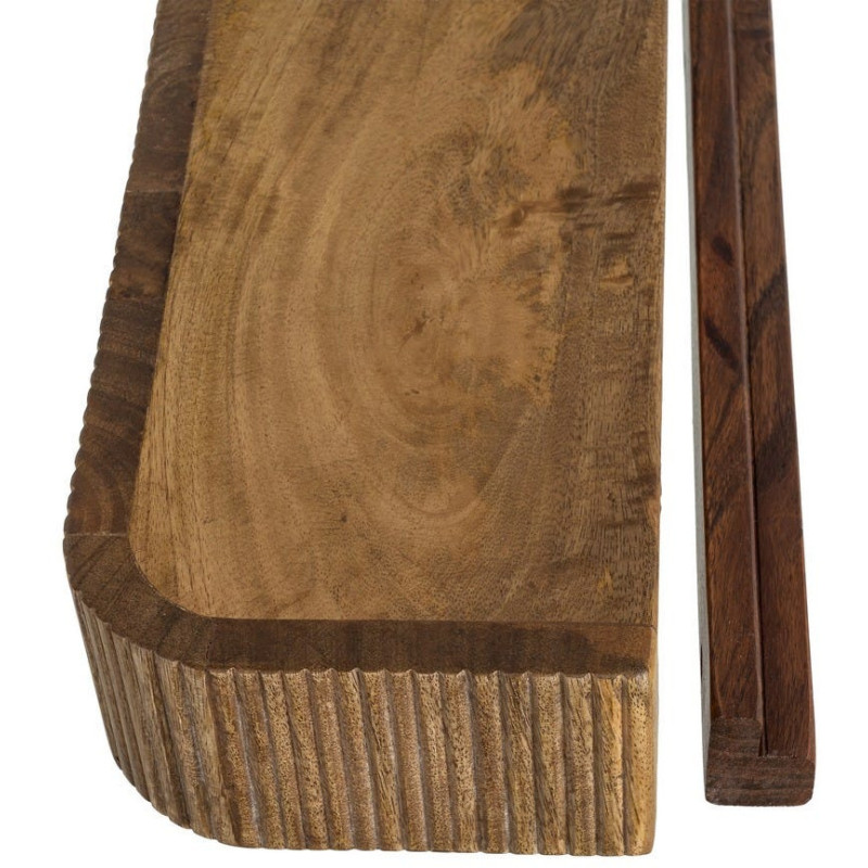 Console murale suspendue Arrondie 75 cm Bois de manguier Miel Savia 