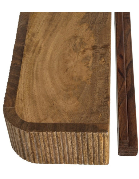 Console murale suspendue Arrondie 75 cm Bois de manguier Miel Savia 