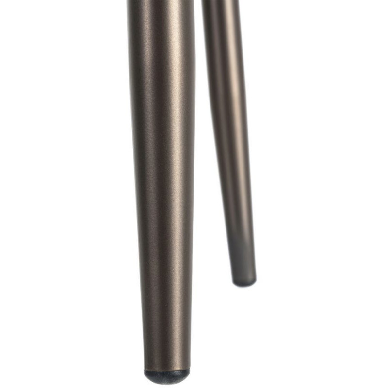 Lot de 2 Tabourets de bar rétro chic Tissu Rouge brique Chiné Métal Noir Mat Brasa 