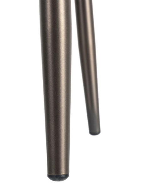 Lot de 2 Tabourets de bar rétro chic Tissu Rouge brique Chiné Métal Noir Mat Brasa 