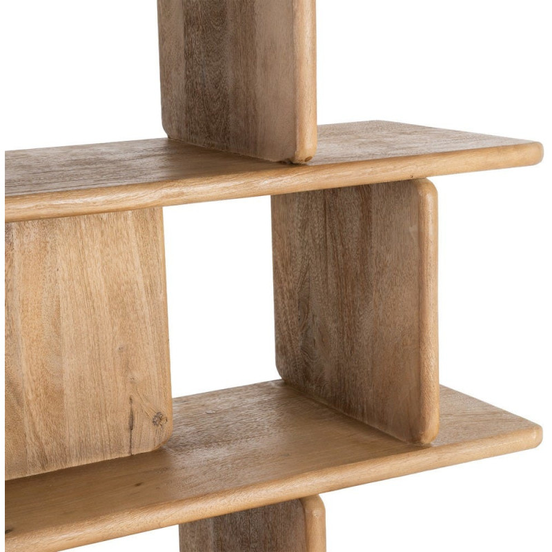 Grande Étagère asymétrique Wabi-sabi 6 niveaux Bois de manguier Naturel Eje 