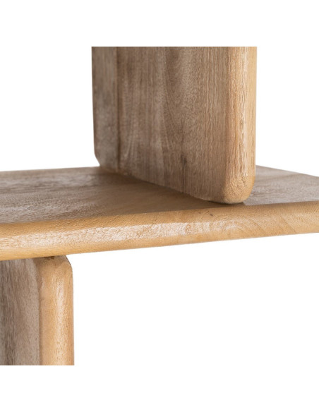 Grande Étagère asymétrique Wabi-sabi 6 niveaux Bois de manguier Naturel Eje 