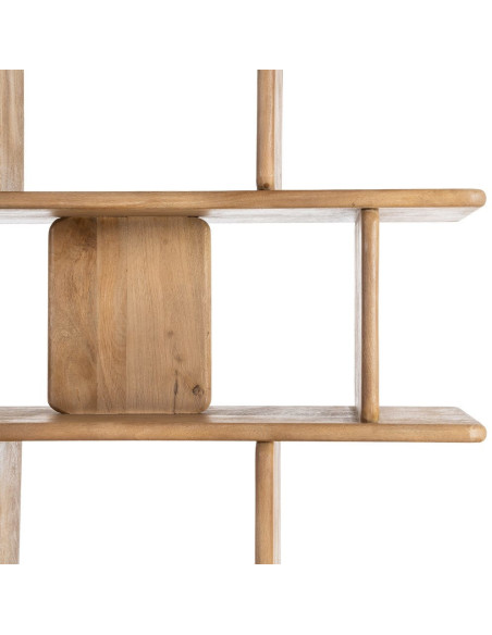 Grande Étagère asymétrique Wabi-sabi 6 niveaux Bois de manguier Naturel Eje 