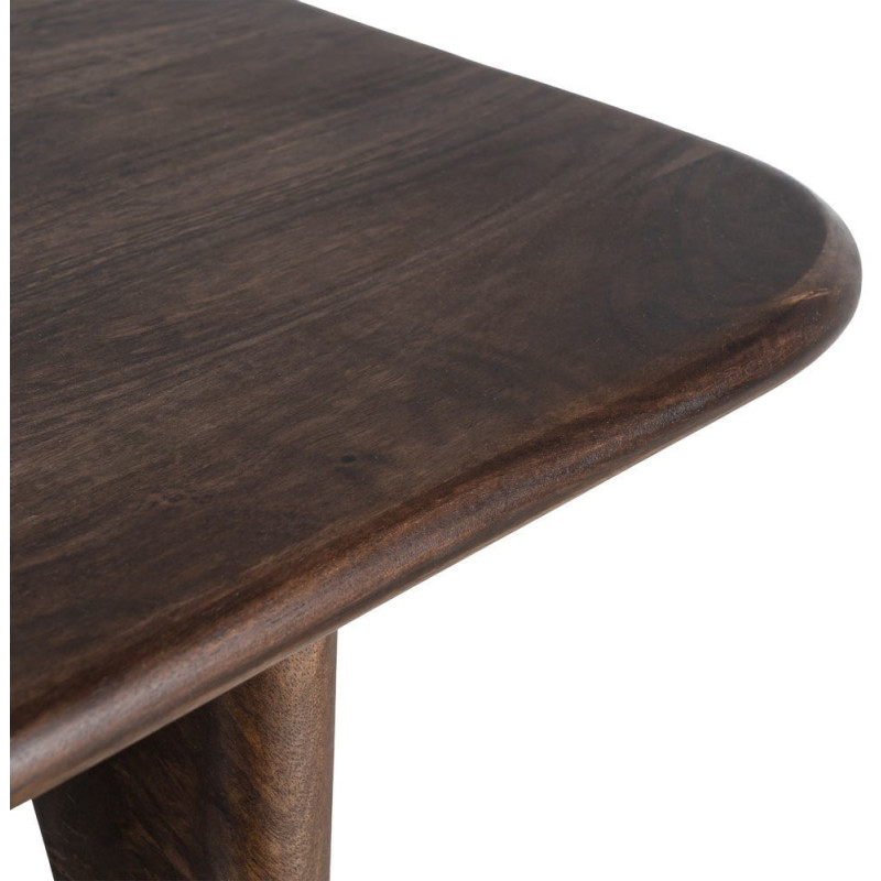 Table d'appoint moderne Japandi Carrée 45 cm Bois de manguier Naturel Umbral 